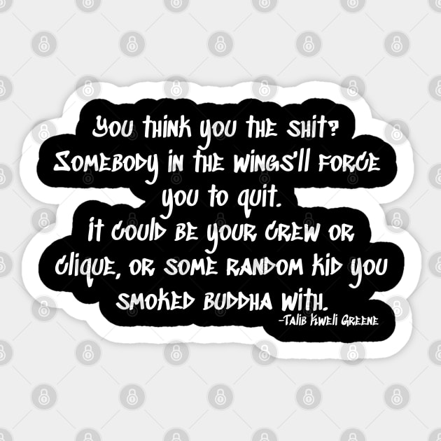 Black Star Quote Sticker by km726